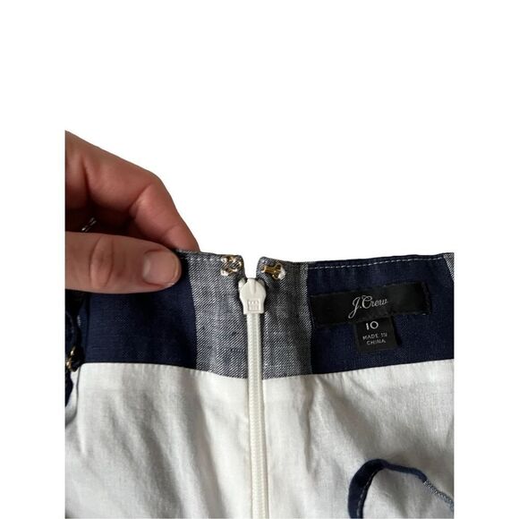 J. Crew Navy and White Checkered Jumpsuit - Picture 15 of 15